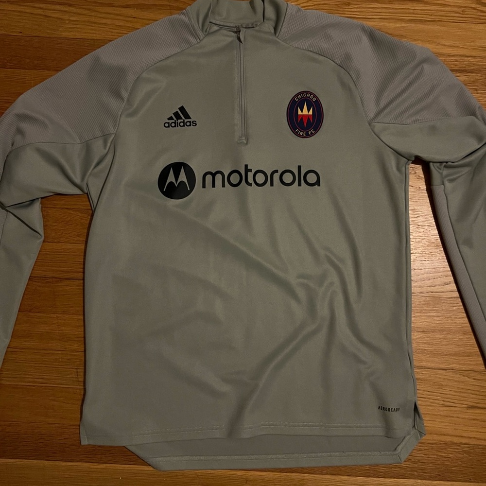 Adidas Chicago Fire official quarter zip grey